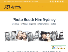 Tablet Screenshot of flashbackphotobooths.com.au
